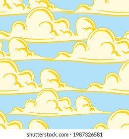 soft clouds seamless pattern for pajamas, blankets, etc . a suitable design for babies and children who active and have lofty dreams