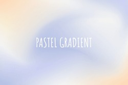 Soft Cloudy Blue And Peach Pastel Gradient. Vector Background