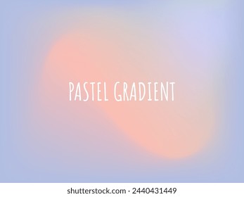 Soft cloudy pastel gradient. Blue and peach fuzz, color of the year 2024. Vector background