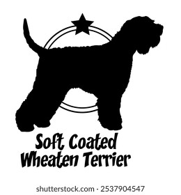 Soft Coated Wheaten Terrier dog silhouette,  dog, dog breeds, logo, vector, silhouette, logo design, animal, illustration, icon, sign, design, black,  symbol, pet