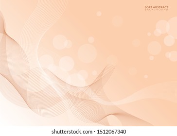 Soft Color Abstract Background with wave style. Vector Illustration
