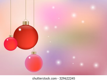 soft color abstract and ball background, Vector illustration can use christmas or new year party theme