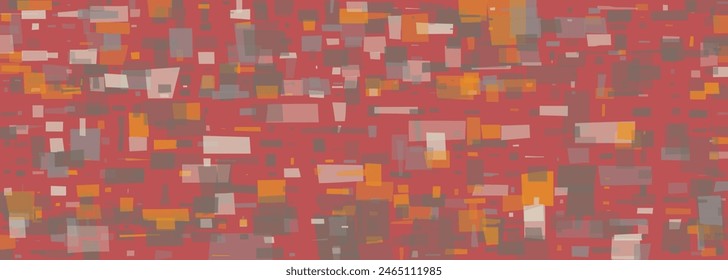 Soft color art painting seamless pattern with irregular geometric transparent rectangle shapes. Abstract trendy minimalist vector seamless background.