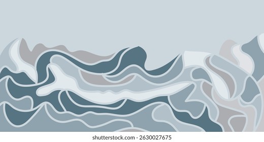 Soft color background with curved and straight, spiral and zigzag, circular, wavy directional pointers. Vector hand drawn brush stroke for presentation, infographics or educational materials