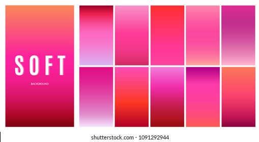 Soft color background design. Creative Gradient set for greeting card, flyer, invitation, poster, brochure, banner calendar