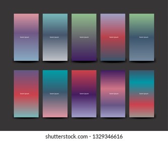 Soft color background design. Creative Gradient set for greeting card, flyer, invitation, poster, brochure, banner calendar
