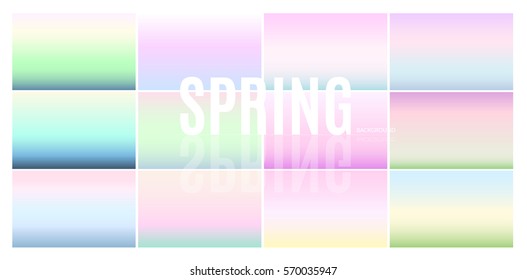 Soft color background design. Creative Gradient set for greeting card, flyer, poster, web header, banner