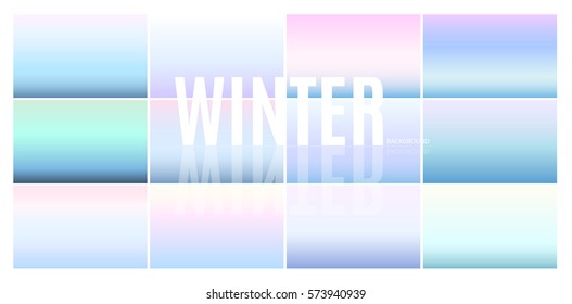 Soft color background design. Creative Gradient set for greeting card, flyer, poster, web header, banner