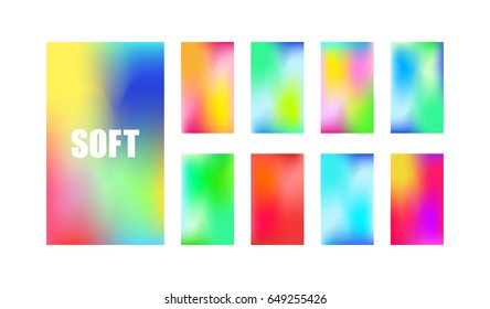 Soft color background design. Creative Gradient set for greeting card, flyer, invitation, poster, brochure, banner calendar