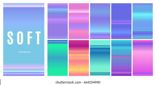 Soft color background design. Creative Gradient set for greeting card, flyer, invitation, poster, brochure, banner calendar