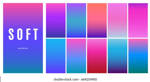 Soft color background design. Creative Gradient set for greeting card, flyer, invitation, poster, brochure, banner calendar