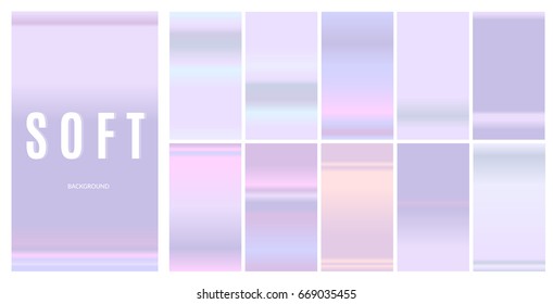 Soft color background design. Creative Gradient set for greeting card, flyer, invitation, poster, brochure, banner calendar