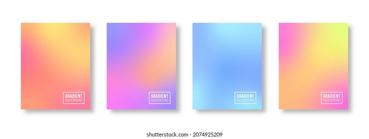 Soft color background design. Modern vector template for brochure, leaflet, flyer. Modern background design with trendy and vibrant color. Set of template gradient.