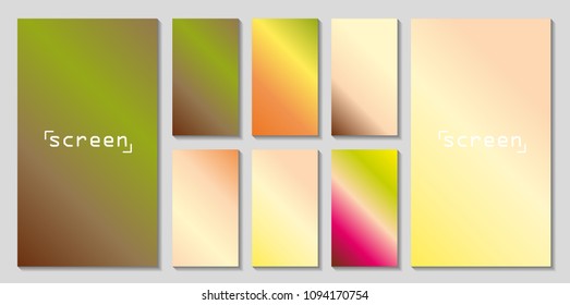 Soft color background. Soft color gradients. Modern screen vector design for mobile app.