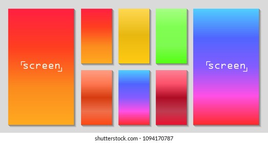 Soft color background. Soft color gradients. Modern screen vector design for mobile app.