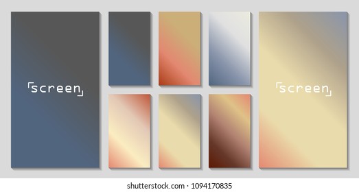 Soft color background. Soft color gradients. Modern screen vector design for mobile app.