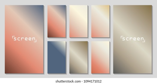 Soft color background. Soft color gradients. Modern screen vector design for mobile app.