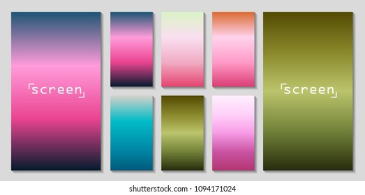 Soft color background. Soft color gradients. Modern screen vector design for mobile app.