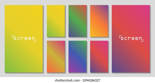 Soft color background. Soft color gradients. Modern screen vector design for mobile app.
