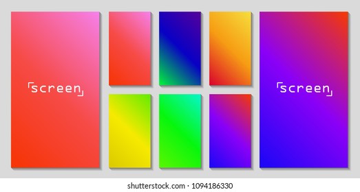 Soft color background. Soft color gradients. Modern screen vector design for mobile app.