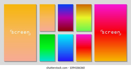 Soft color background. Soft color gradients. Modern screen vector design for mobile app.