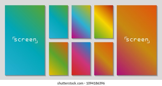 Soft color background. Soft color gradients. Modern screen vector design for mobile app.