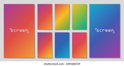Soft color background. Soft color gradients. Modern screen vector design for mobile app.