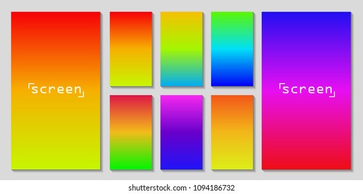 Soft color background. Soft color gradients. Modern screen vector design for mobile app.