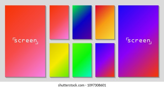 Soft color background. Soft color gradients. Modern screen vector design for mobile app.