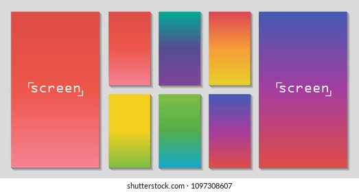 Soft color background. Soft color gradients. Modern screen vector design for mobile app.