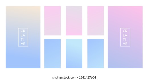 Soft color background  Modern   abstract screen vector design for social media  Soft color gradients  