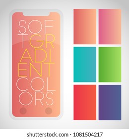 Soft color background. Modern screen vector design for mobile app. Creative Gradient set for greeting card, flyer, invitation, poster, brochure, banner calendar