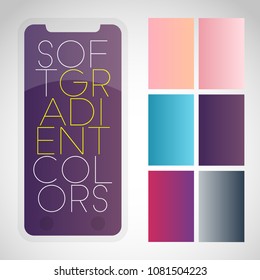 Soft color background. Modern screen vector design for mobile app. Creative Gradient set for greeting card, flyer, invitation, poster, brochure, banner calendar
