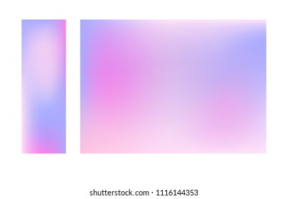 Soft color background. Modern screen vector design for mobile app. Soft color abstract gradients. Vivid Gradient Backgrounds. Set of vector colorful posters.