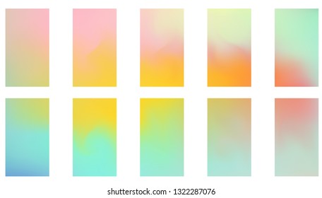 Soft color background. Modern screen vector design for mobile app. Soft color gradients.