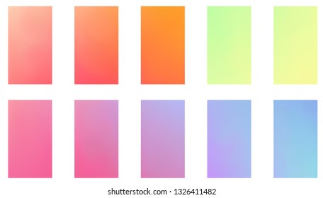 Soft color background. Modern screen vector design for mobile app. Soft color gradients.