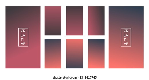 Soft color background. Modern screen vector design for mobile app. Soft color gradients. Gradients template for social media.
