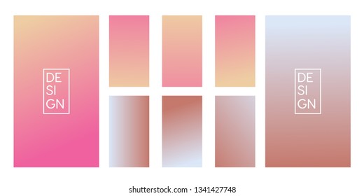 Soft color background. Modern screen vector design for mobile app. Soft color gradients. Gradients template for social media.
