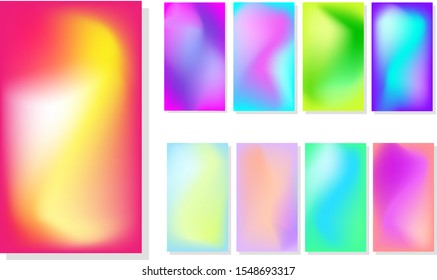 Soft color background. Modern screen vector design for mobile app. Soft color gradients. 