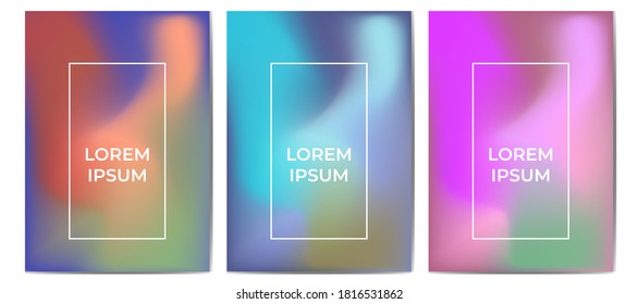 Soft color background. Modern screen vector design for mobile app. Soft color gradients.