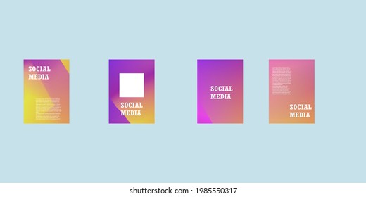 Soft color background. Modern screen vector design for mobile app. Soft color gradients.

