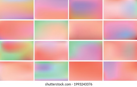 Soft color background. Modern screen vector design for mobile app. Soft color gradients