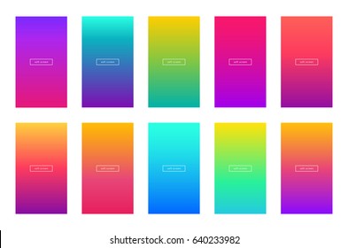 mobile gradients screen design