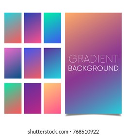 Soft color background. Modern screen vector design for mobile app. Color gradients.