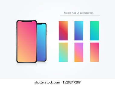 Soft Color Background Set Phone UI