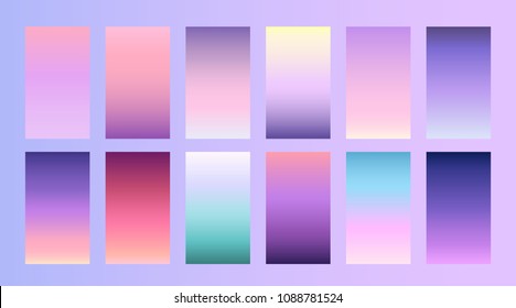 Soft color background Trendy screen vector design for landing page, smartphone, mobile app Soft multicolor gradients Modern palette