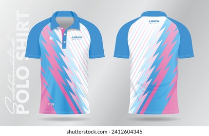 Schwarz-Rosa-Sublimationspolo Sport Jersey-Template-Design