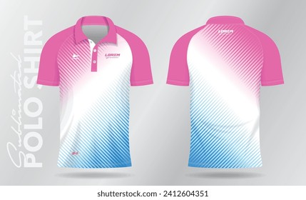 Schwarz-Rosa-Sublimationspolo Sport Jersey-Template-Design