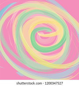 Soft color brush swirl pattern vector background