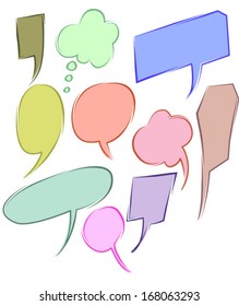 soft color of bubble speech